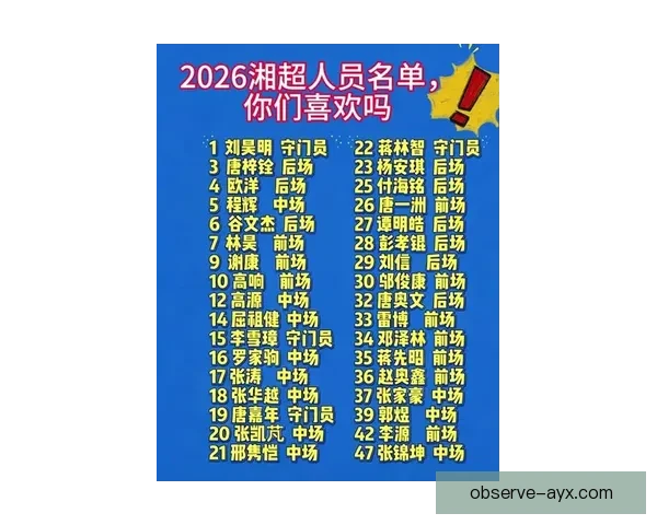 湘超联赛全景解析及各支球队最新阵容介绍